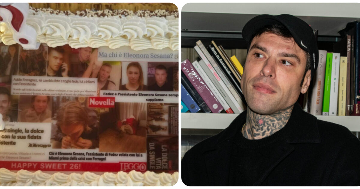Fedez e la torta di compleanno speciale per l’assistente Eleonora Sesana: “Ti voglio bene”