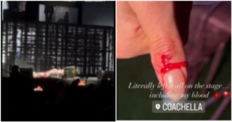 Copertina di Nelly Furtado cade di faccia sul palco del Coachella e si taglia un dito: “Ho dato tutto, compreso il mio sangue” – VIDEO