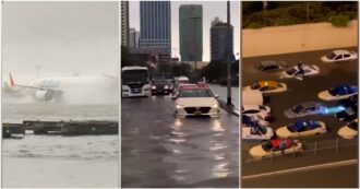 Copertina di Pioggia record negli Emirati Arabi, le immagini in arrivo da Dubai sono impressionanti: la città è completamente sott’acqua
