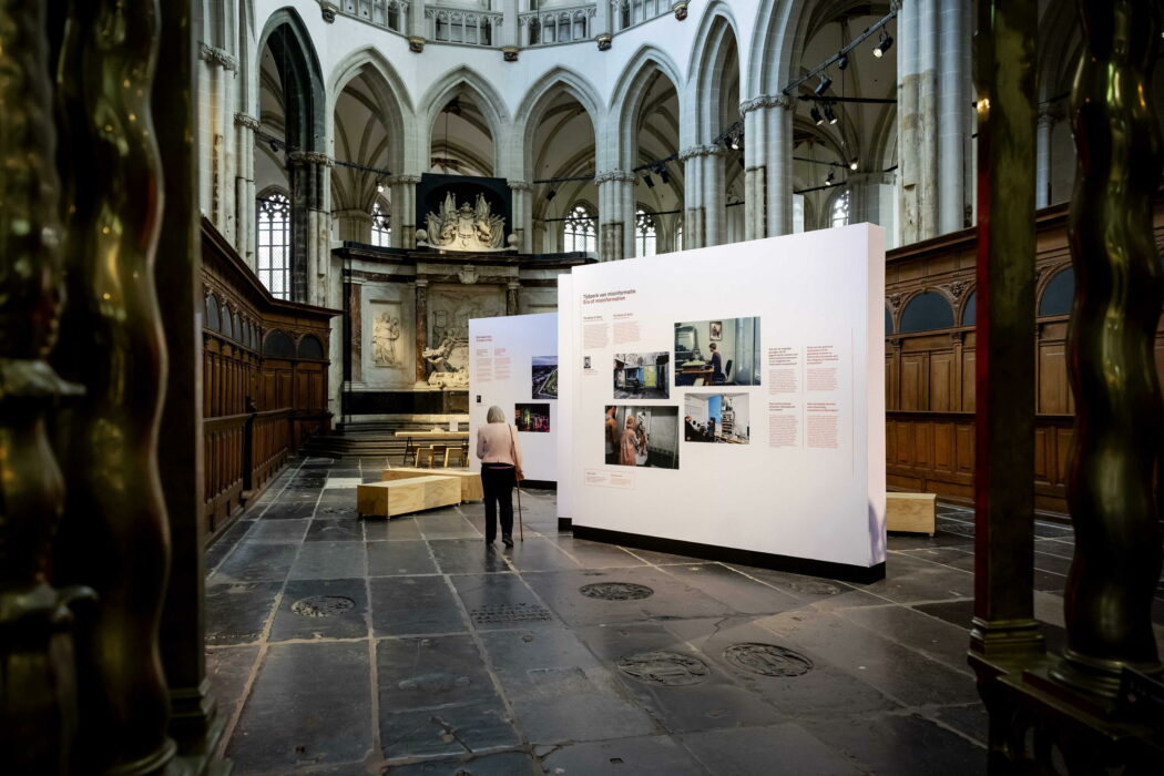 A general view of the exhibition with the winning photos 