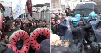 Copertina di Napoli, scontri al corteo per la Palestina e contro il G7 di Capri: la carica dei carabinieri – Video