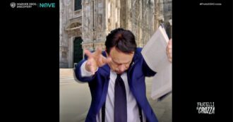 Copertina di Crozza/Salvini e il suo libro “Controvento”: “Perché dovresti comprarlo? Ci sono 190 pagine di insulti di Bossi…”