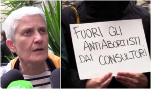 Copertina di Antiabortisti nei consultori, il presidio di Non una di meno davanti a Palazzo Madama: “Attacco del governo ai diritti delle donne”