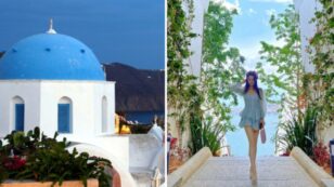 Copertina di Santorini in Cina, la copia dell’isola greca che spopola su TikTok: “Case bianche con le cupole blu, acqua cristallina e sole caldo: anche il clima è uguale”
