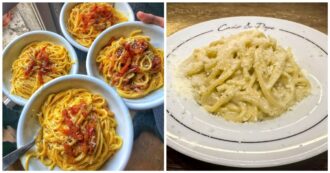 Copertina di “La cucina romana è la migliore al mondo” con carbonara, cacio e pepe e pizza al taglio. Seguono Bologna e Napoli