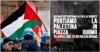Copertina di Milano, i giovani palestinesi convocano un “momento di lotta”: “Noi esclusi dal palco del 25 aprile, vogliamo riprenderci piazza Duomo”