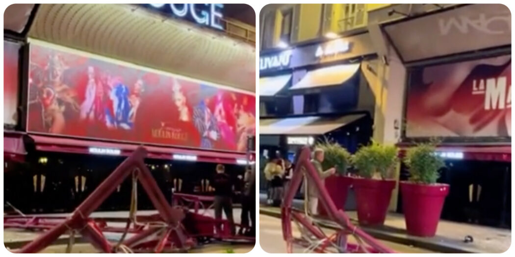 Parigi, crollate nella notte le pale del Moulin Rouge: i pezzi in strada fino al mattino, nessun ferito