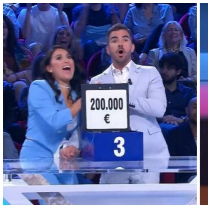 “O tutto o niente”: così Giorgio e Stefania vincono 200mila euro ad Affari Tuoi. Amadeus: “Incredibile, che partita”