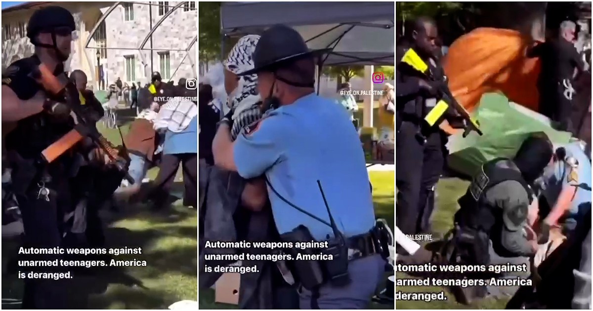 Pro-Palestine protests in US universities, police use tasers and tear gas to clear a tent city on the Atlanta campus
