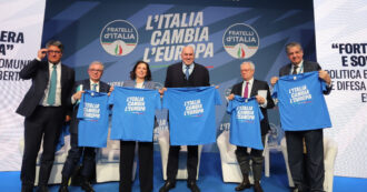 Copertina di Manager pubblici sul palco di Pescara a tifare per Giorgia Meloni. Mentre Salvini dà forfait all’ultimo
