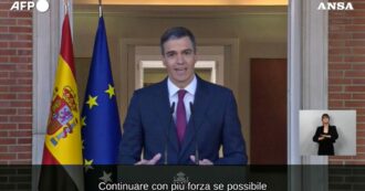 Copertina di Spagna, il premier Sanchez resta al governo. Il video dell’annuncio: “Lavorerò senza sosta per i diritti, la libertà e la democrazia”