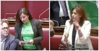 Copertina di Autonomia, la deputata leghista alla Camera con la maglia verde ‘il vento del nord’: bagarre in Aula. Il Pd protesta e sventola il Tricolore
