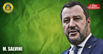 Copertina di Salvini: “Fermate quel guerrafondaio di Macron, vuole mandare a morire i nostri figli in Ucraina”. Frecciata a Gruber, Berlinguer, Fazio e Floris
