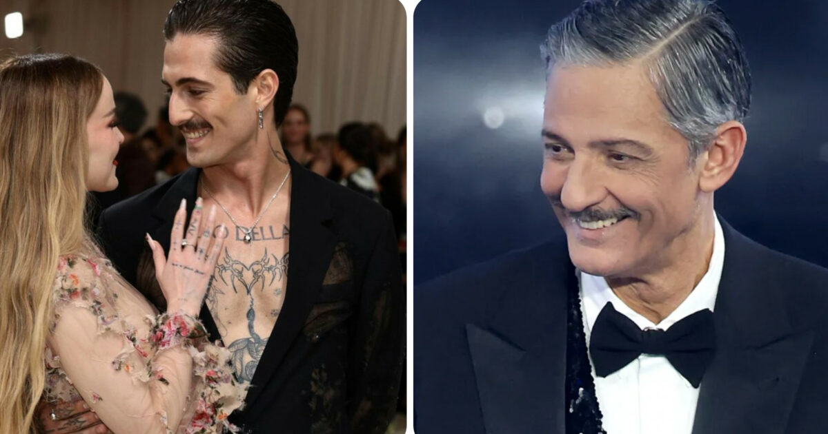 “Damiano pronto per fare il figlio di Fiorello in qualche film”: ecco le foto del Met Gala e i commenti sull”incredibile somiglianza’ (c’è davvero?)