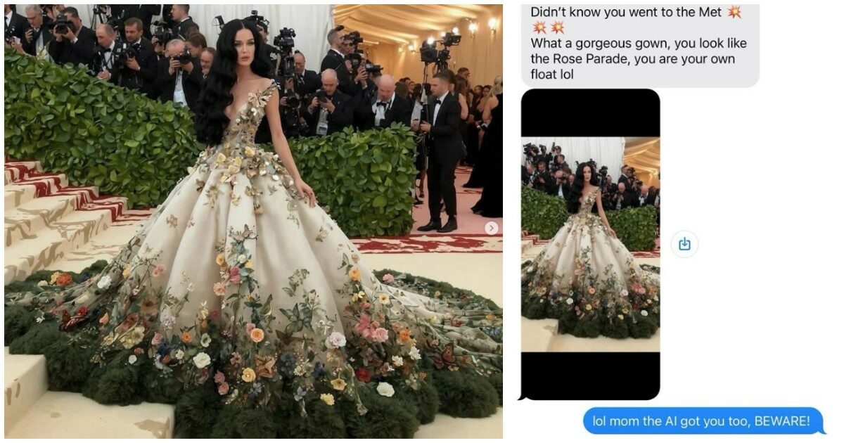 Katy Perry: “Non sono mai stata al Met Gala, ci è cascata anche mia madre ma quelle foto sono fatte con l’AI”