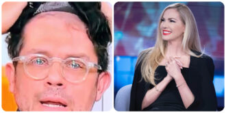 Copertina di Raffaello Tonon si stacca i capelli in diretta a “Mattino 4”. Federica Panicucci allarmata: “Oddio attento che ti rimane”