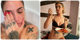 Copertina di “Fa un male cane e costa un botto”. Ema Stokholma alle prese con la rimozione dei tatuaggi