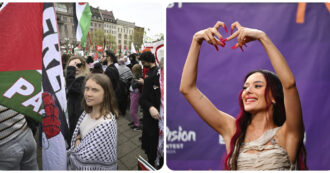 Copertina di Eurovision 2024, Greta Thunberg in prima fila tra i manifestanti a Malmo: “Sono qua per protestare contro la presenza di Israele”