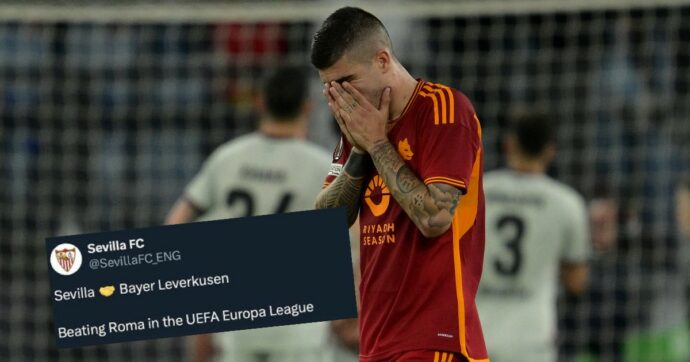 Il Siviglia provoca la Roma: il post dopo la vittoria del Bayer Leverkusen è troppo, il club si pente e lo cancella