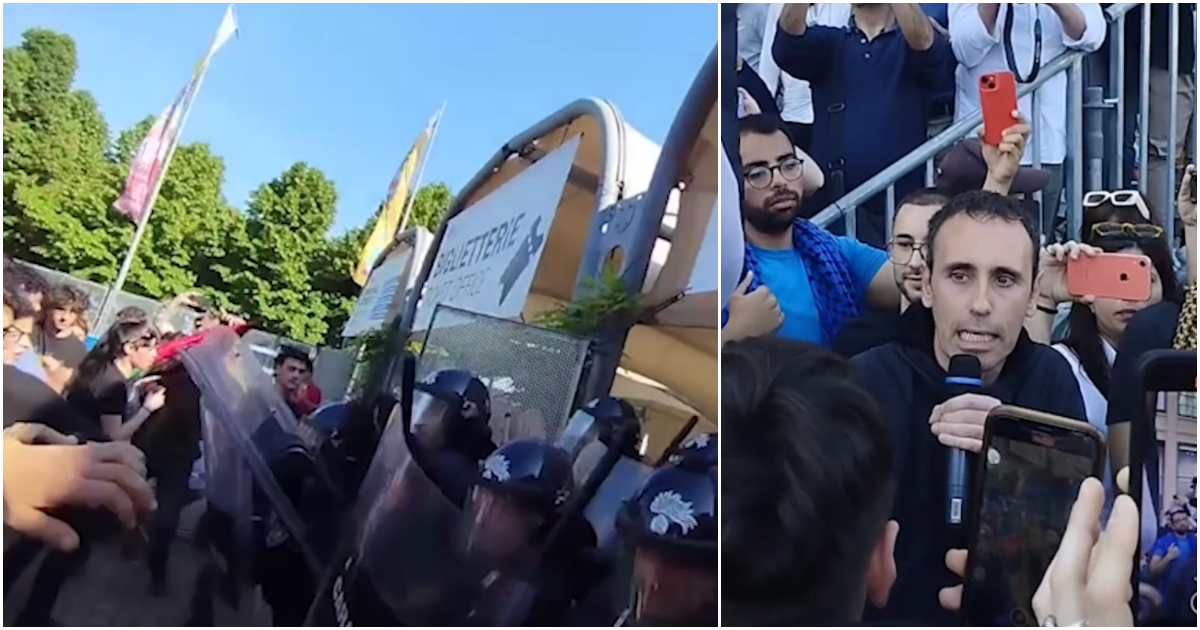 Salone del Libro, manifestanti pro Palestina tentano di entrare: manganellati dalla polizia. Zerocalcare: “A Gaza un massacro”
