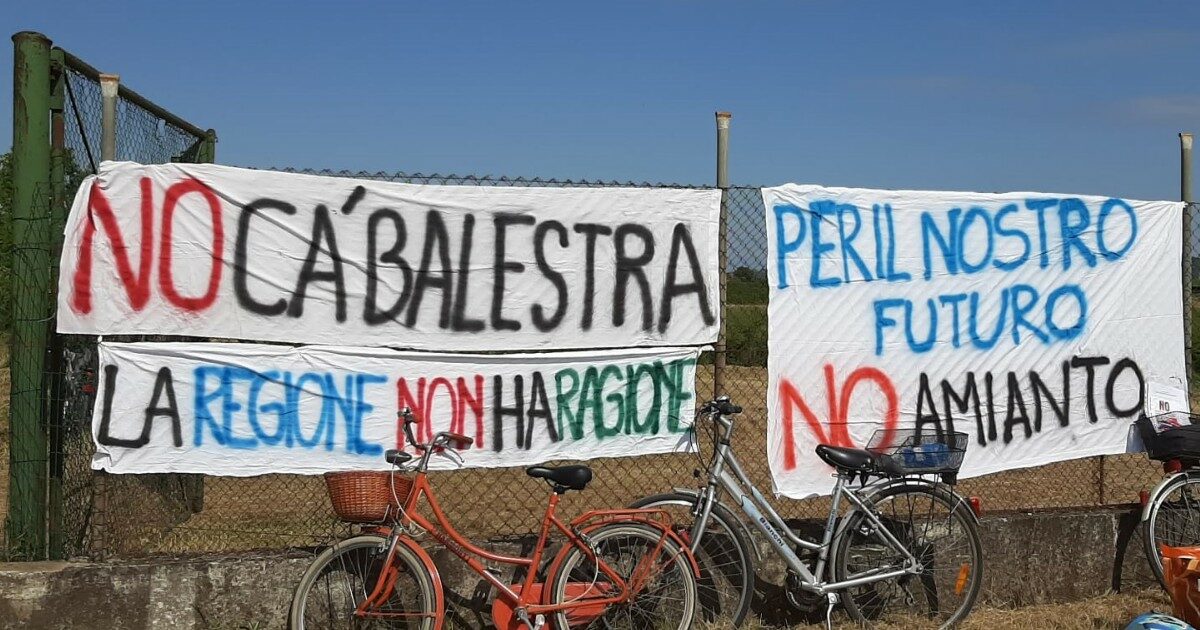 Veneto diviso sulle discariche di amianto in zone vulnerabili. Protesta e 250 osservazioni critiche a Ca’ Balestra