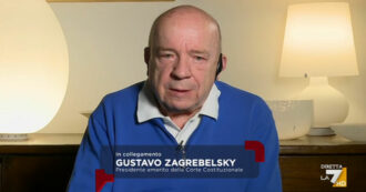 Copertina di Premierato, Zagrebelsky a La7: “Il grande pericolo è l’elezione diretta del premier. Il Paese si spaccherà in 2 e chi vincerà prenderà tutto”