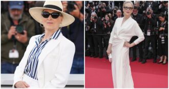 Copertina di Meryl Streep regina di stile al Festival di Cannes con i suoi look: l’abito di Dior e il completo con la camicia a righe da copiare