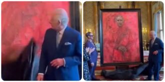 Copertina di Re Carlo III scopre il suo primo ritratto ufficiale e reagisce così – VIDEO