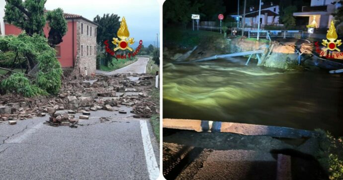 Maltempo, allarme rosso in Veneto: allagamenti e ponti crollati.  Zaia: “Disastro”. Un disperso nel Comasco