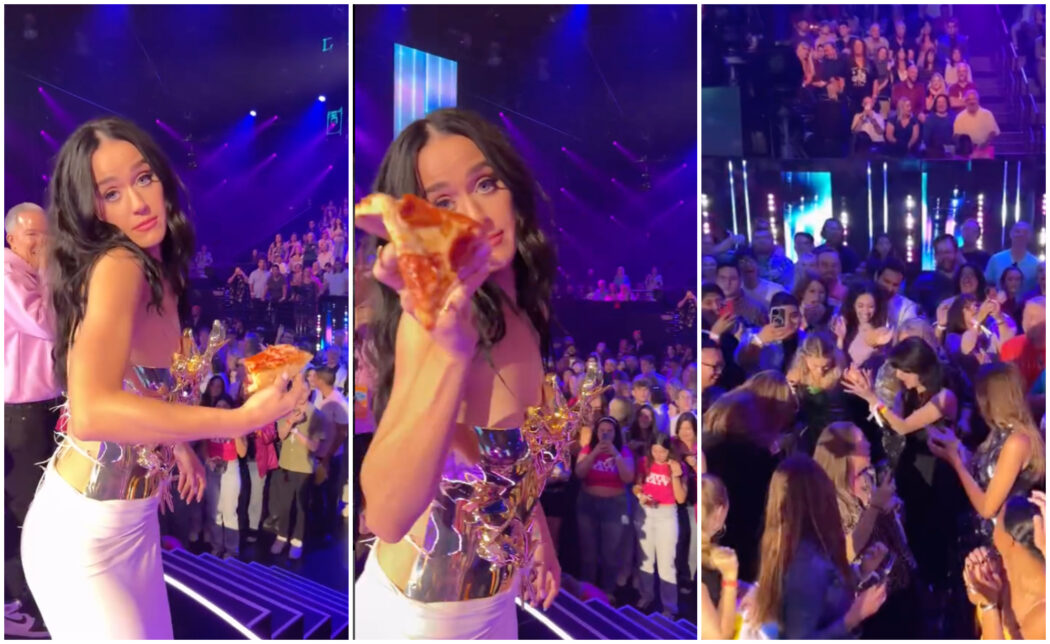 Katy Perry lancia una fetta di pizza al pubblico di “American Idol”. Ondata di critiche: “Disgustoso gettare così il cibo sulla gente” – IL VIDEO