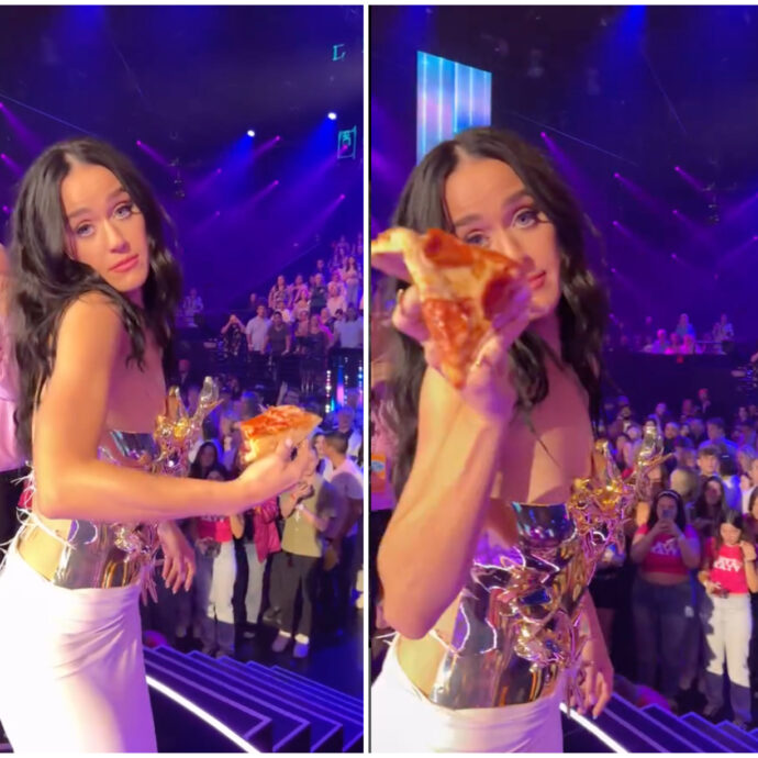 Katy Perry lancia una fetta di pizza al pubblico di “American Idol”. Ondata di critiche: “Disgustoso gettare così il cibo sulla gente” – IL VIDEO