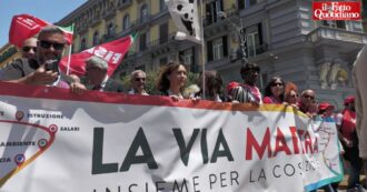 Copertina di Napoli, migliaia in corteo con la Cgil e contro l’Autonomia differenziata. Landini: “Bisogna unire il Paese, non dividerlo”