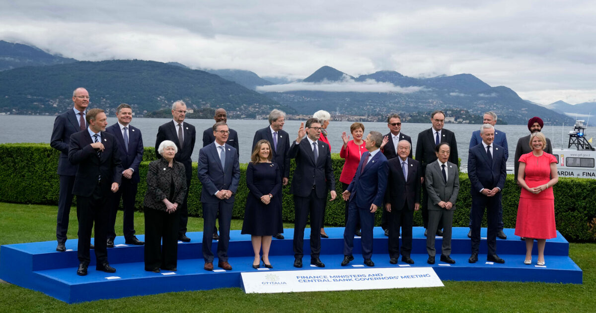 G7 in Stresa, little progress on Russian property.  However, Moscow is able to react.  Global taxation is failing