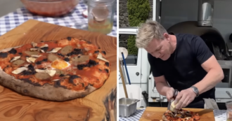 Copertina di Il famoso chef Gordon Ramsay fa una pizza al Bloody Mary con fagioli in scatola, i commentatori s’infuriano: “Vuole fare incazz*** gli italiani?”, “Da inglese mi vergogno” – Video