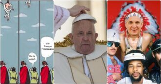 Copertina di Scene dai film di Zalone e Banfi: boom di meme sui social dopo l’uscita del Papa sul no agli omosessuali nei seminari
