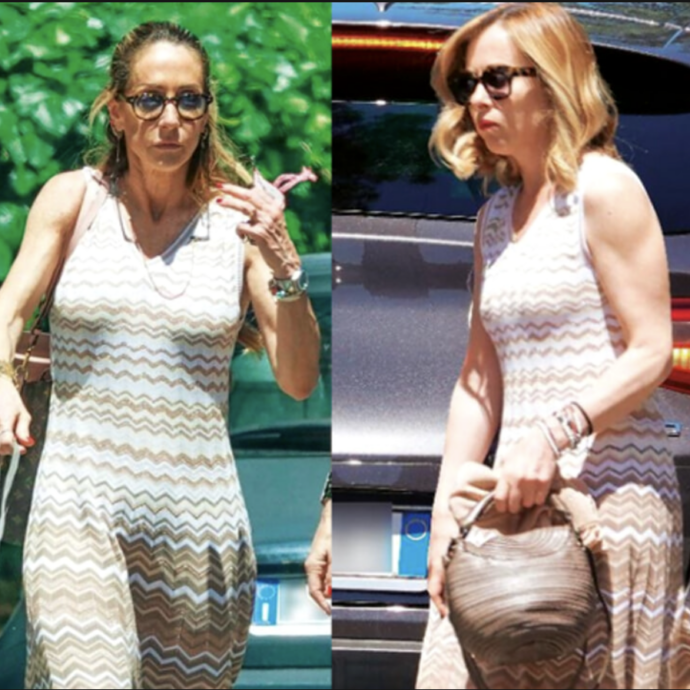 Giorgia Meloni e sua sorella Arianna sono vestite uguali: coincidenza o look coordinato?