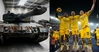 Copertina di Rheinmetall è il nuovo sponsor del Borussia Dortmund: il colosso tedesco delle armi che si sta arricchendo con la guerra in Ucraina