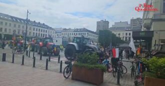 Copertina di Gli agricoltori protestano a Bruxelles alla vigilia delle europee: i trattori suonano il clacson davanti al parlamento Ue – Video