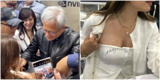 Copertina di Autografa il seno di una spettatrice ed è subito polemica. Non è una rockstar, ma uno dei 18 uomini più ricchi del mondo
