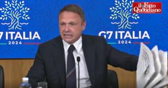 Copertina di Lollobrigida presenta la nuova social card e parla di “disagio in calo”. Ma di fronte alle domande sui dati Istat si irrita
