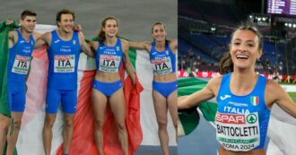Copertina di Europei di atletica a Roma, Italia in testa al medagliere. Battocletti trionfa, record staffetta mista: ora tocca a Jacobs e Fabbri
