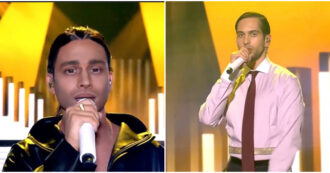 Copertina di Mahmood superstar al “Tale e Quale Show” spagnolo: ecco il video del duetto con il suo imitatore che è diventato virale