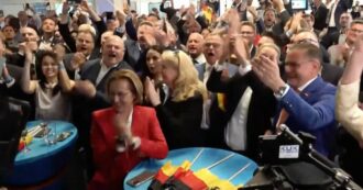 Copertina di Germania, l’estrema destra di Afd è il secondo partito: l’esultanza dei leader davanti ai risultati degli exit poll