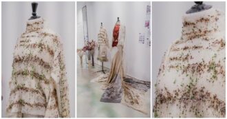 Copertina di Dall’abito che “germoglia” a quello fatto con gli scarti di juta: la nuova moda sostenibile alla Fondazione Sozzani