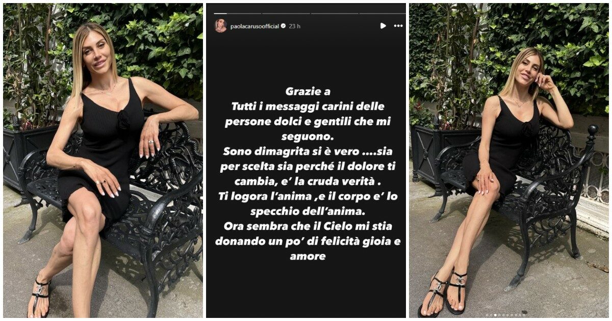 “Sono dimagrita, il dolore ti cambia. E’ la cruda verità”: Paola Caruso replica così agli attacchi degli haters