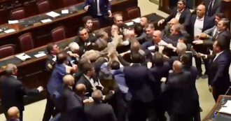 Copertina di Il video dell’aggressione alla Camera: Donno (M5s) porta il Tricolore a Calderoli, il leghista Iezzi cerca di picchiarlo