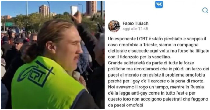 Post omofobo, ex leghista Fabio Tuiach assolto in Appello: era stato condannato a due anni. I Sentinelli: “Decisione sconcertante”