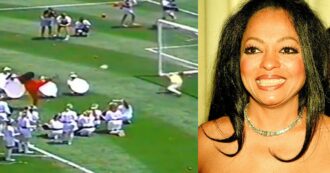 Copertina di Ti ricordi… La figuraccia della cantante Diana Ross che sbaglia il calcio di rigore durante la cerimonia d’apertura di Usa ’94