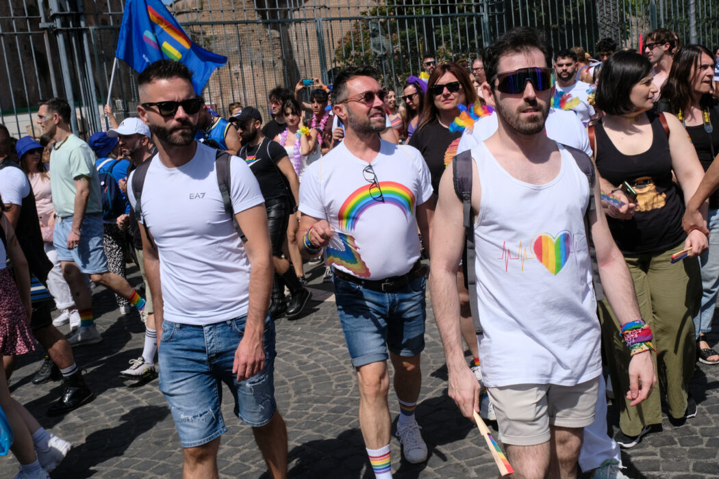 (foto Mauro Scrobogna /LaPresse)

Gay Pride prade in Rome, Saturday,  June 15 2024 (Photo by Mauro Scrobogna / LaPresse)