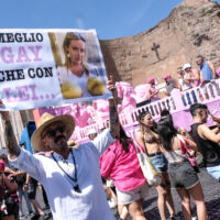 (foto Mauro Scrobogna /LaPresse)

Gay Pride prade in Rome, Saturday,  June 15 2024 (Photo by Mauro Scrobogna / LaPresse)